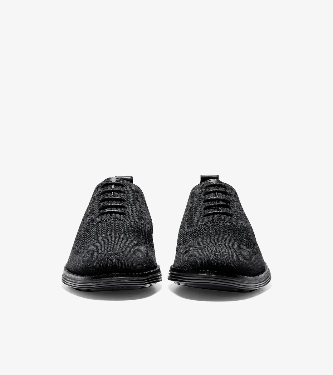 Cole Haan Men's ØriginalGrand Stitchlite Wingtip Oxford Black Black Knit C28443