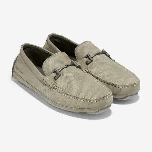 Cole Haan Men's Wyatt Bit Driver Tea Leaf Nubuck Perf/Sleet C37272