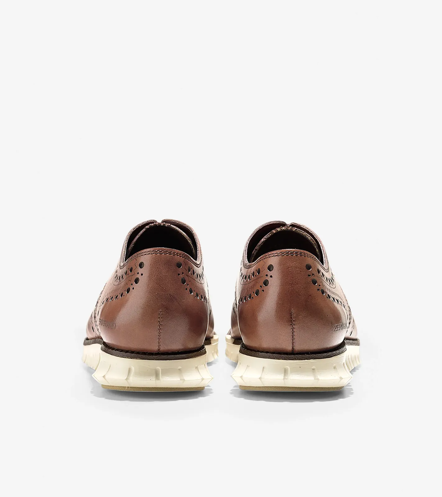 Cole Haan Men's ZERØGRAND Wingtip Oxford British Tan Closed Holes C14493