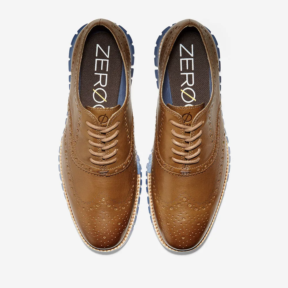 Cole Haan ZERØGRAND Wingtip Oxford Monks Robe Leather/Vintage Indigo