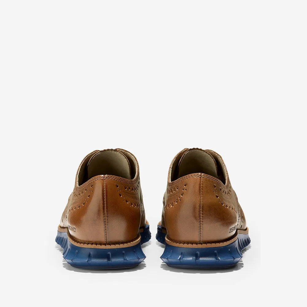 Cole Haan ZERØGRAND Wingtip Oxford Monks Robe Leather/Vintage Indigo