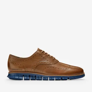 Cole Haan ZERØGRAND Wingtip Oxford Monks Robe Leather/Vintage Indigo