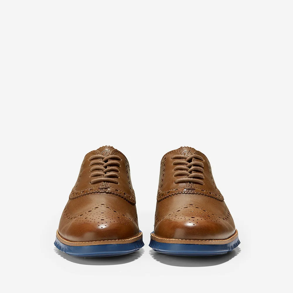 Cole Haan ZERØGRAND Wingtip Oxford Monks Robe Leather/Vintage Indigo