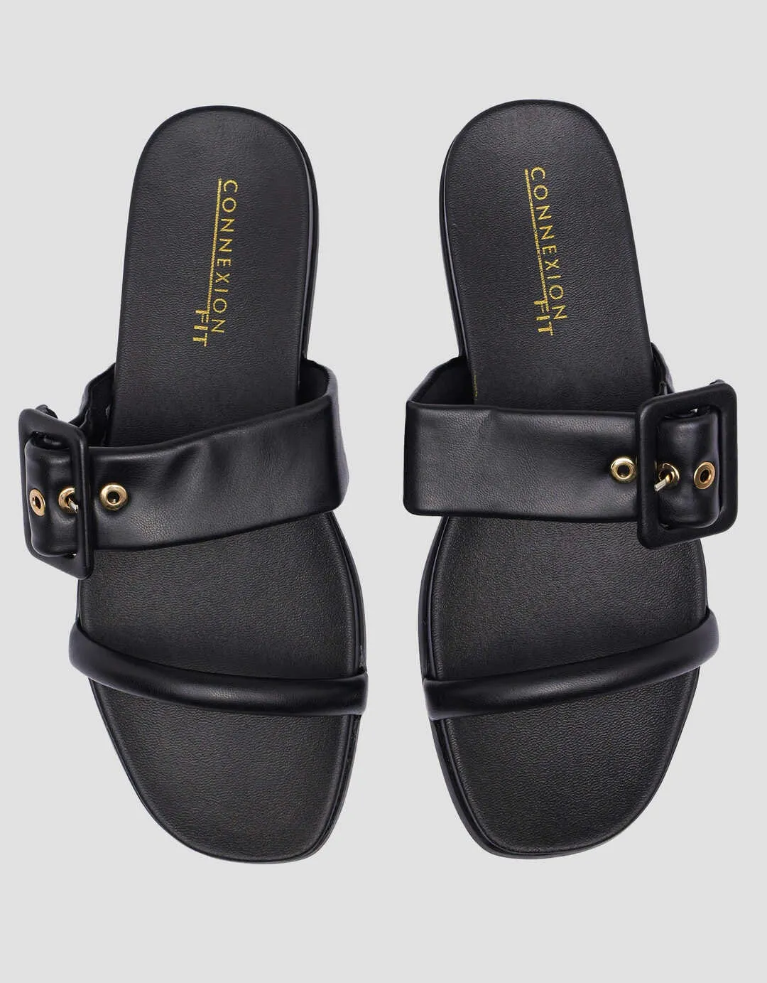 Connexion Elegan Buckle Sandal Slipper Wanita