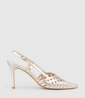 DAHLIA100 Posted Slingback Pump in Rosegold