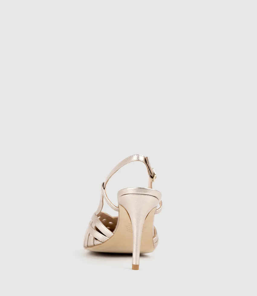 DAHLIA100 Posted Slingback Pump in Rosegold