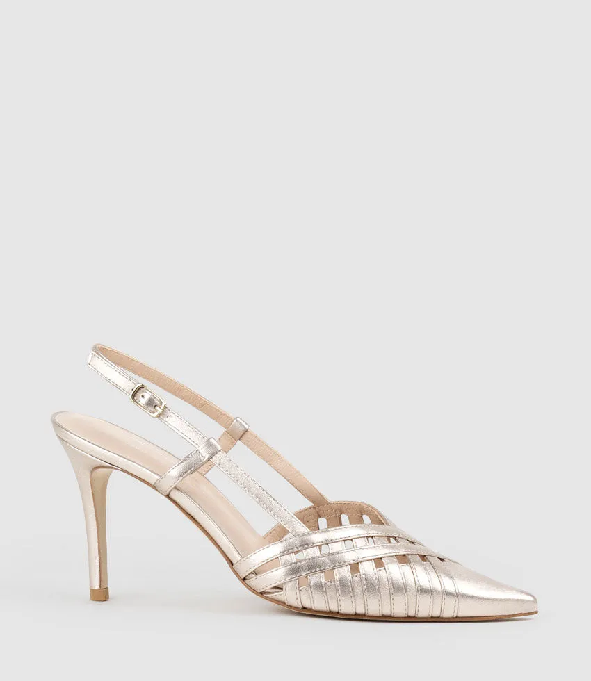 DAHLIA100 Posted Slingback Pump in Rosegold