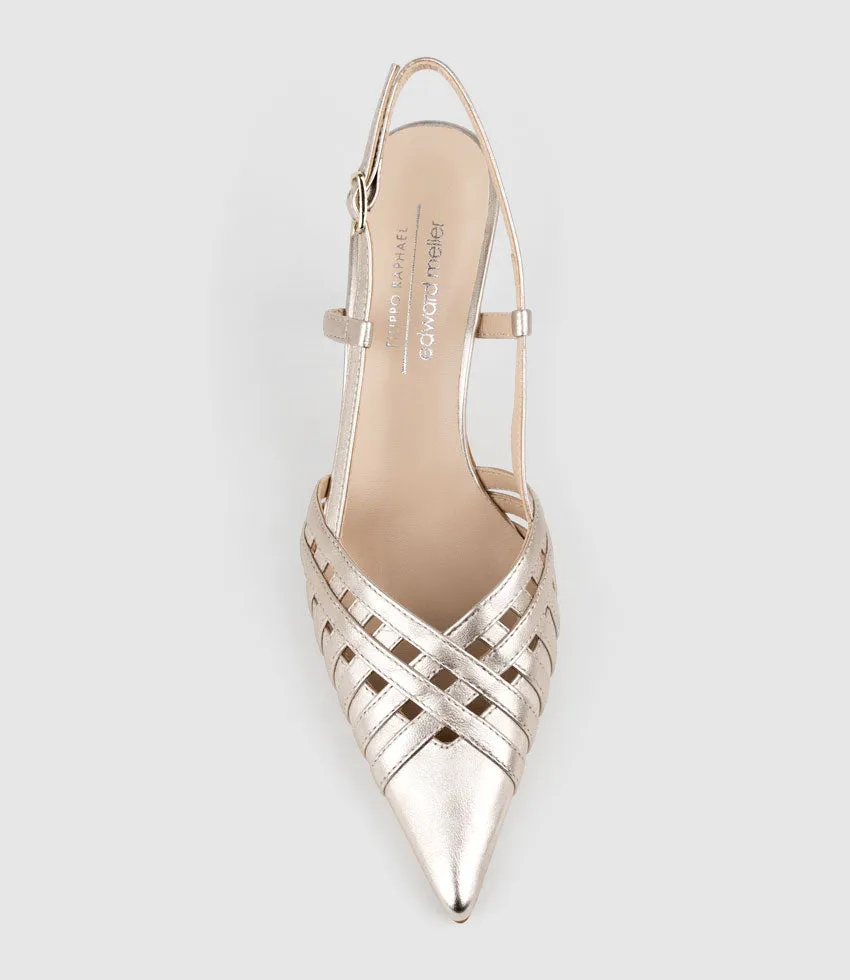 DAHLIA100 Posted Slingback Pump in Rosegold