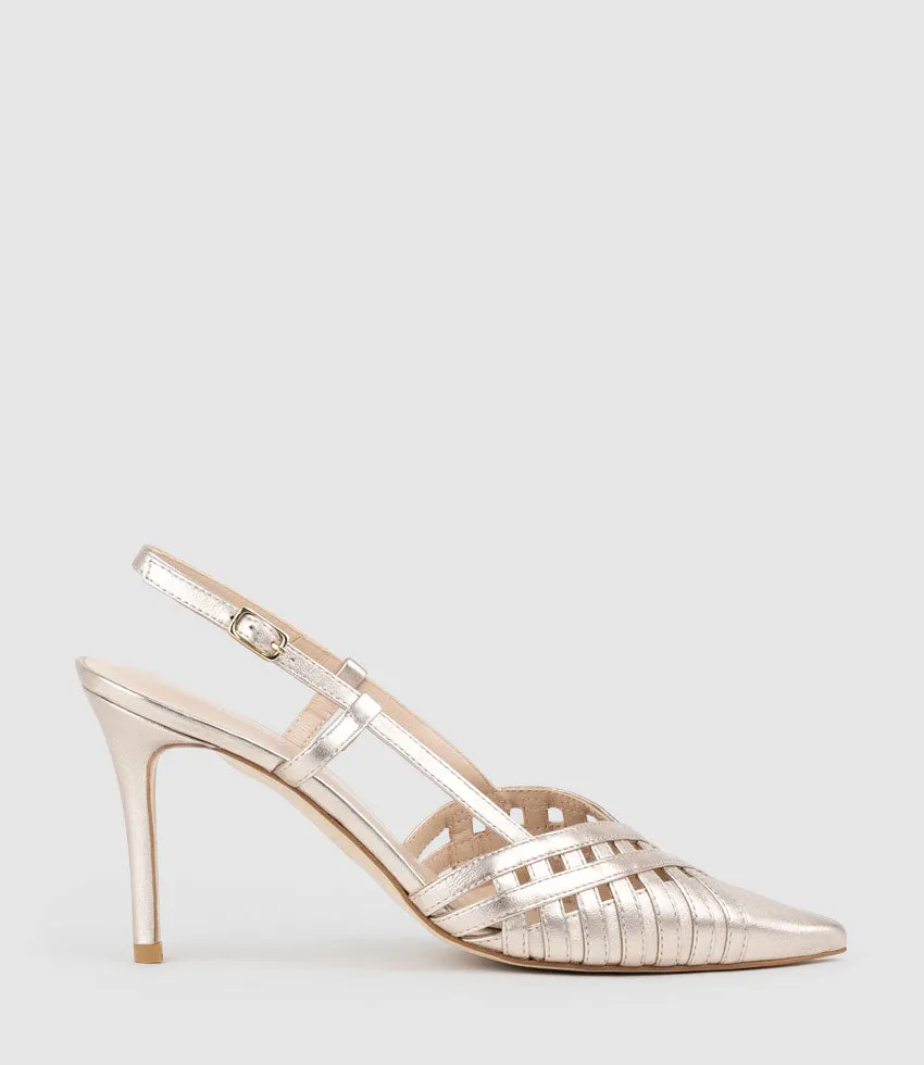 DAHLIA100 Posted Slingback Pump in Rosegold