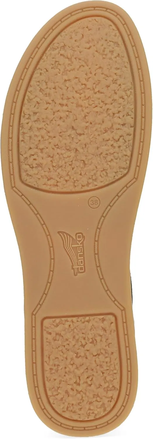 Dansko Cass Peep-Toe Wedge Sandal for Women -Low Profile Wedge with Arch Support, Adjustable Fit for Walking Comfort