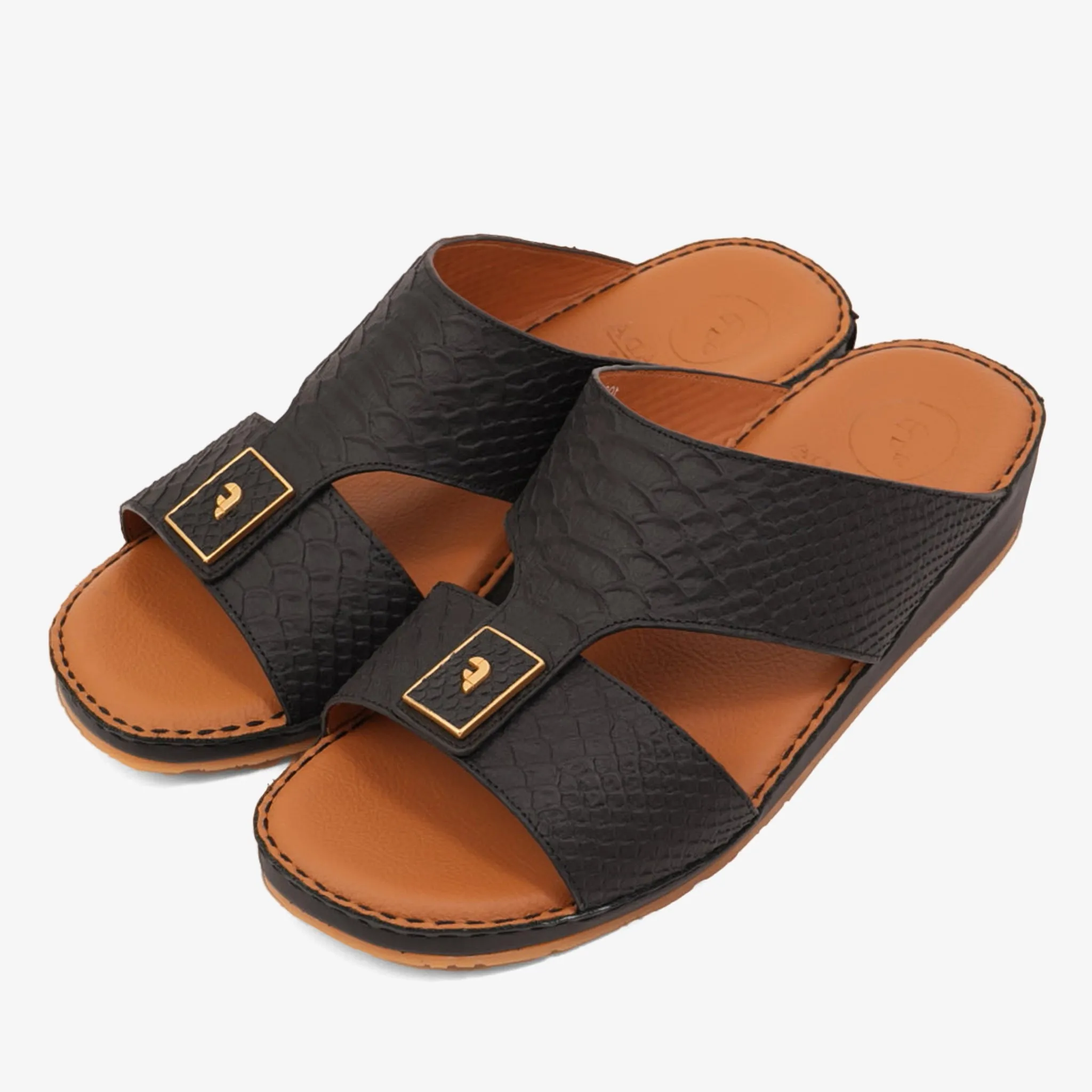 DESIGNER PITONE VENEZIANO ARABIC SANDALS BLACK