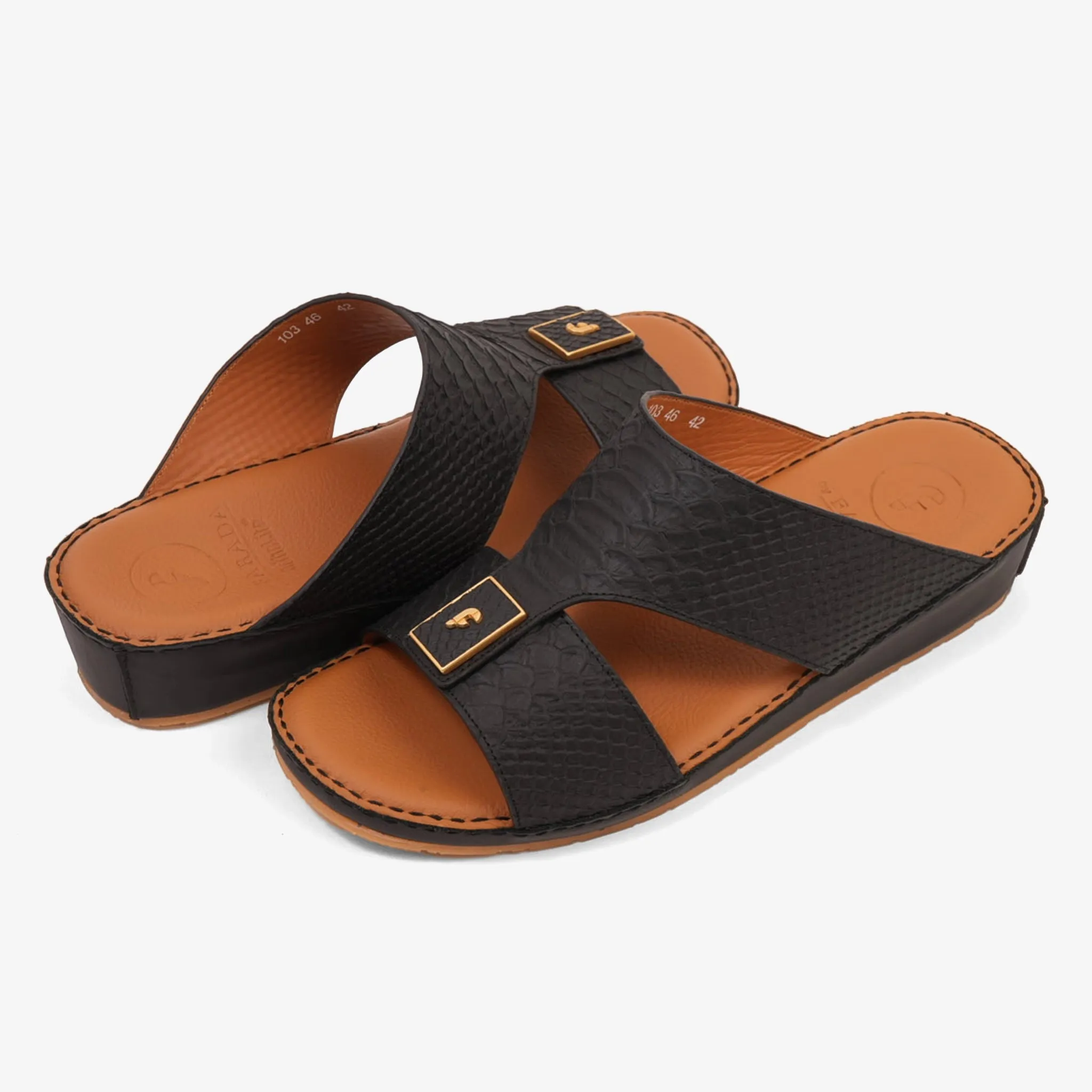 DESIGNER PITONE VENEZIANO ARABIC SANDALS BLACK