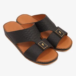 DESIGNER PITONE VENEZIANO ARABIC SANDALS BLACK