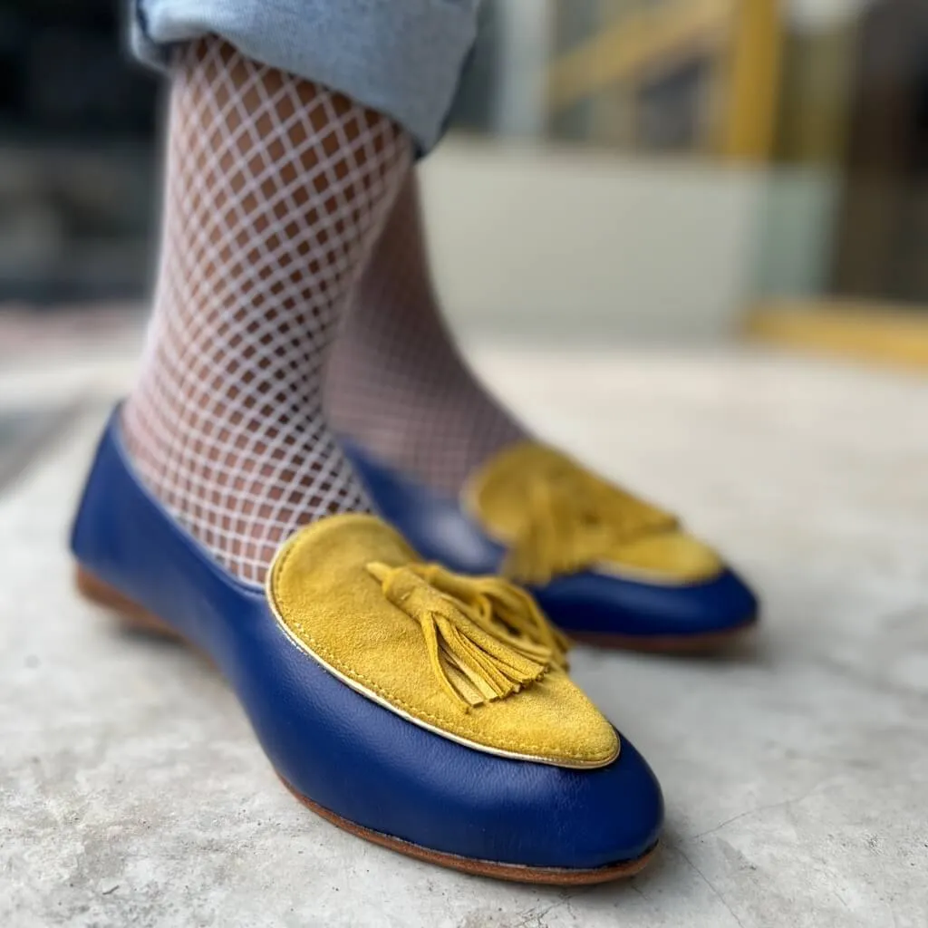Diana in Cobalt Blue and Lemon Drop Yellow