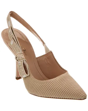 Dior J'Adior Canvas & Leather Slingback Pump