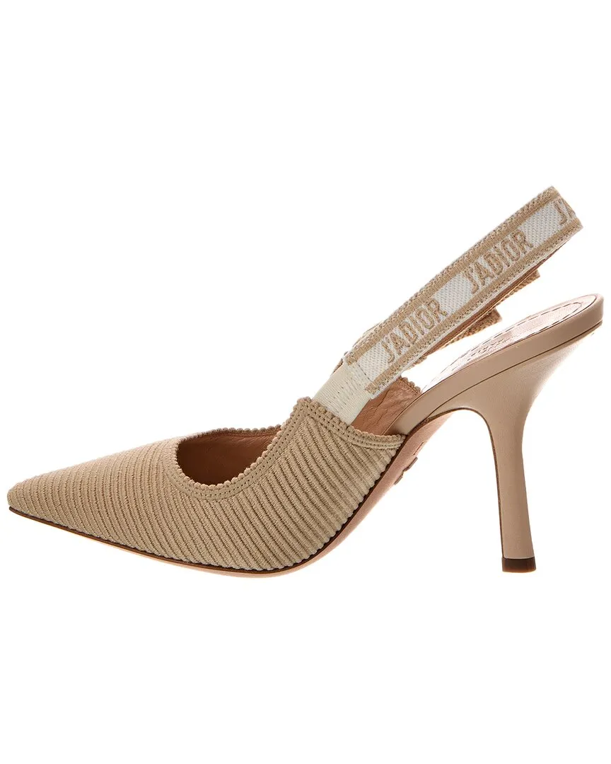 Dior J'Adior Canvas & Leather Slingback Pump