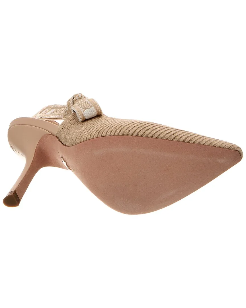 Dior J'Adior Canvas & Leather Slingback Pump