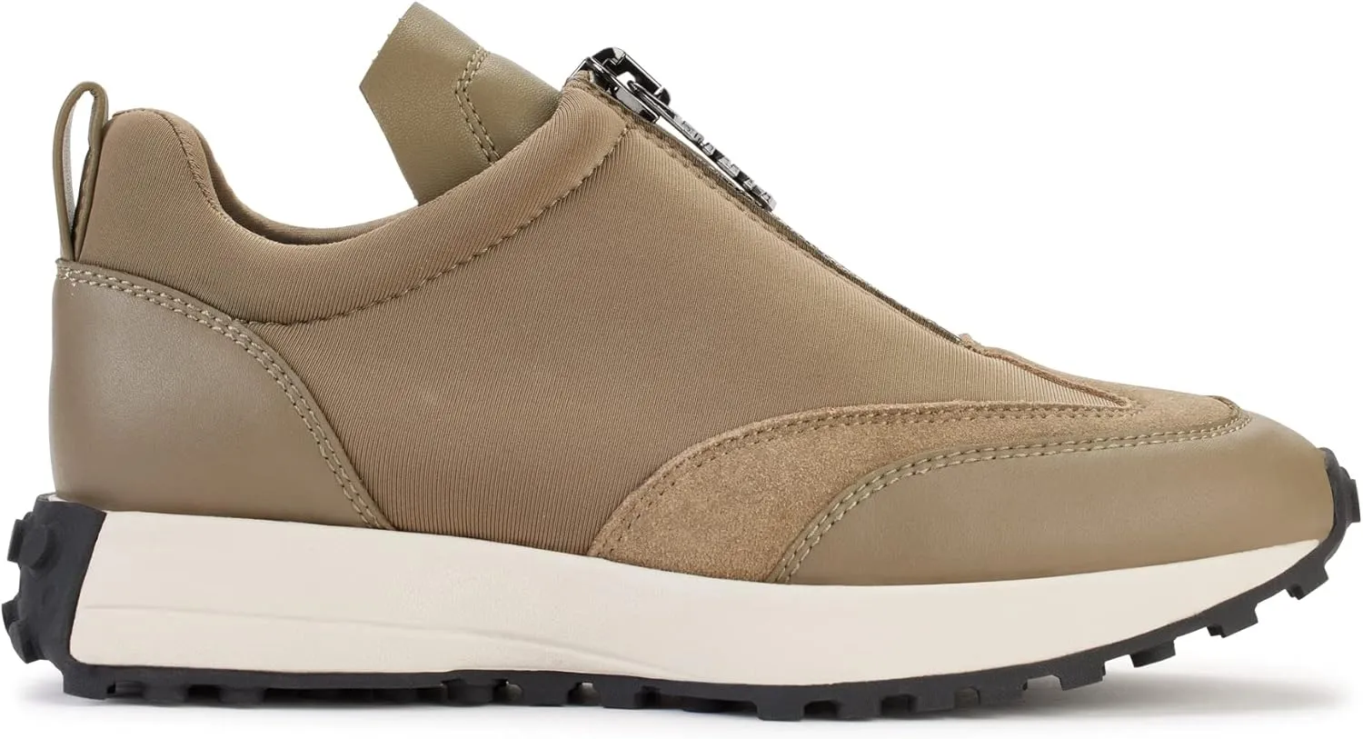 DKNY Women's Platform Mixed Material Slip-on Sneaker