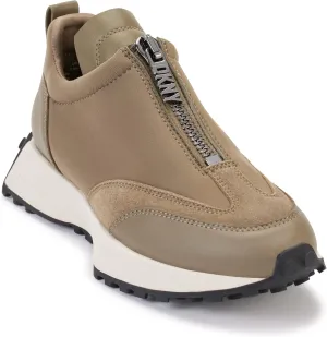 DKNY Women's Platform Mixed Material Slip-on Sneaker