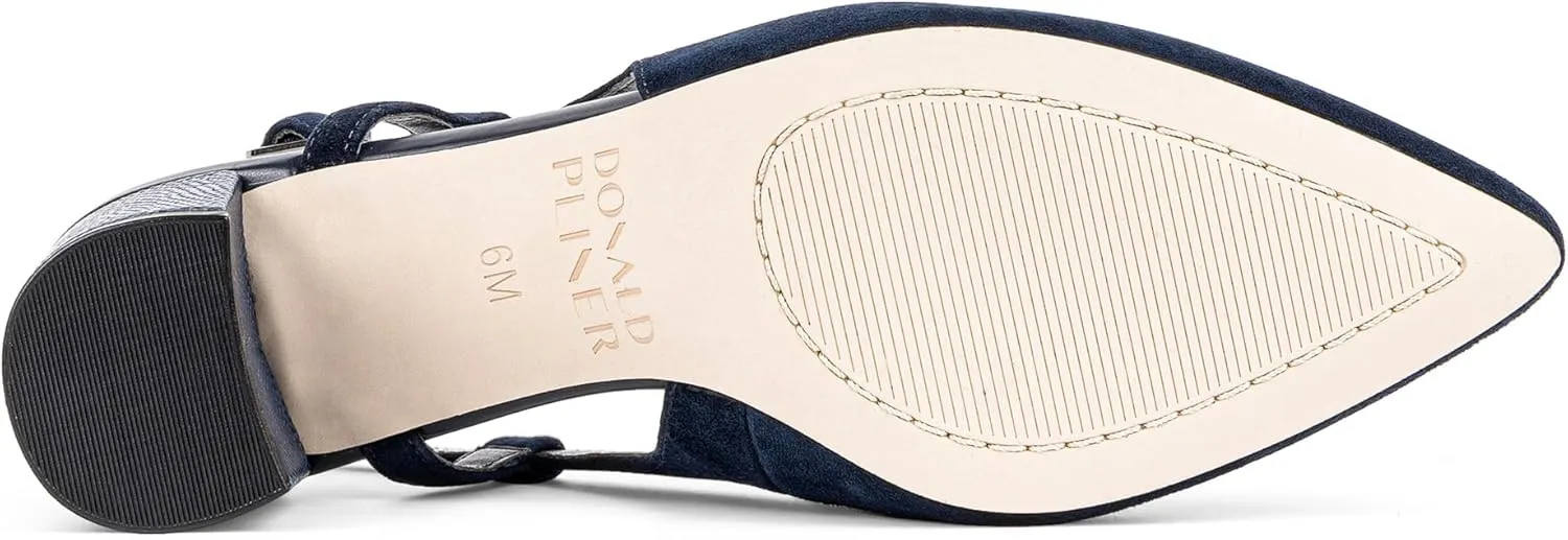 Donald Pliner Women’s SHANIE Slingback Pump Heel, 2" Block Heel Shoes for Comfort, Women’s Heels with Padded Insole