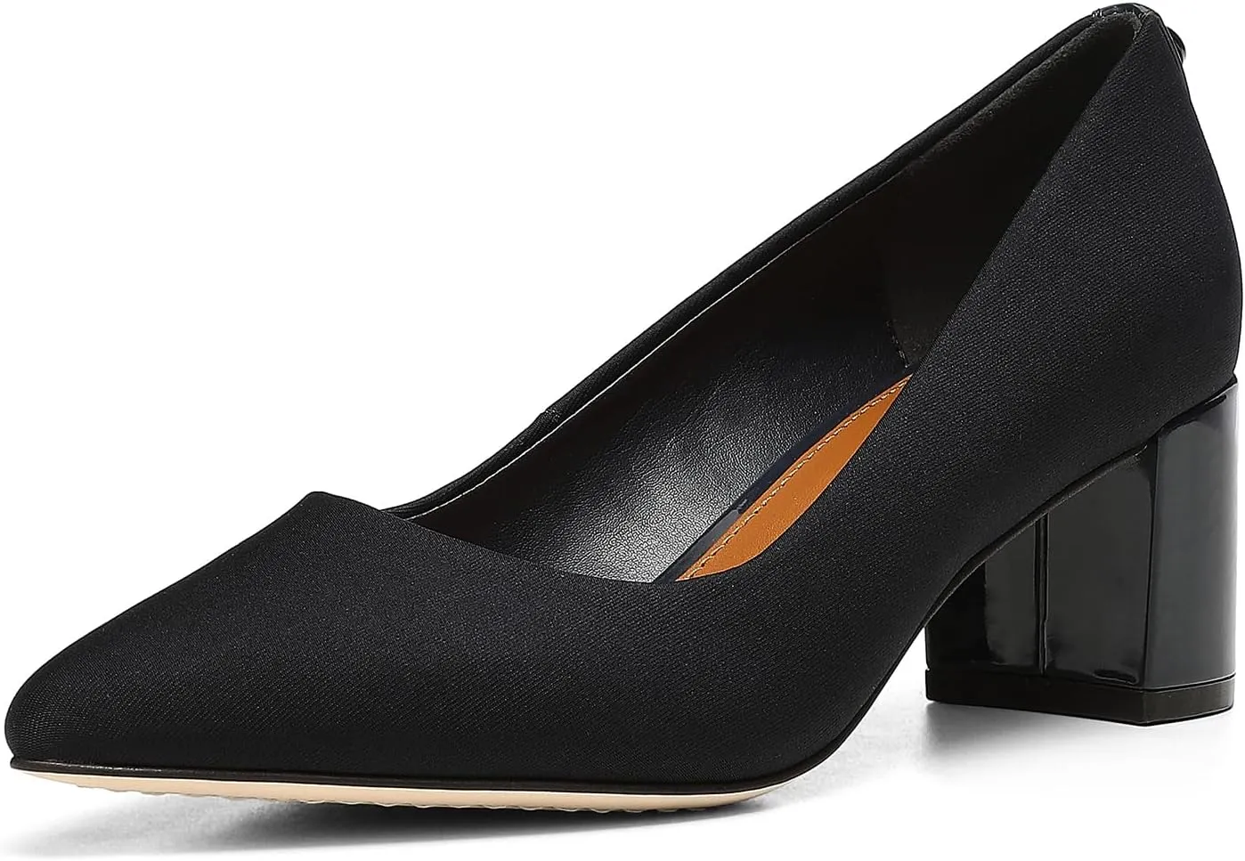 Donald Pliner Women's Stephani High Crepe Fabric – 2” Block, Chunky Heels Dress Shoes, Classic Pump