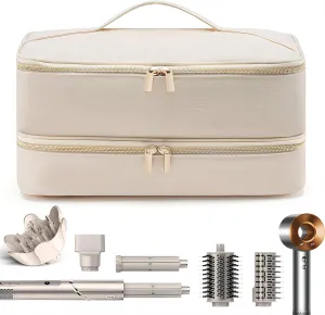 Double-Layer Shark Carrying Case, Shark Flexstyle Bag for Revlon One-Step Hair Attachment /Volumizer/Styler, Stylish Hair Dryer Travel Case Water Resistant Bag Organized for Hair Accessories & Tools
