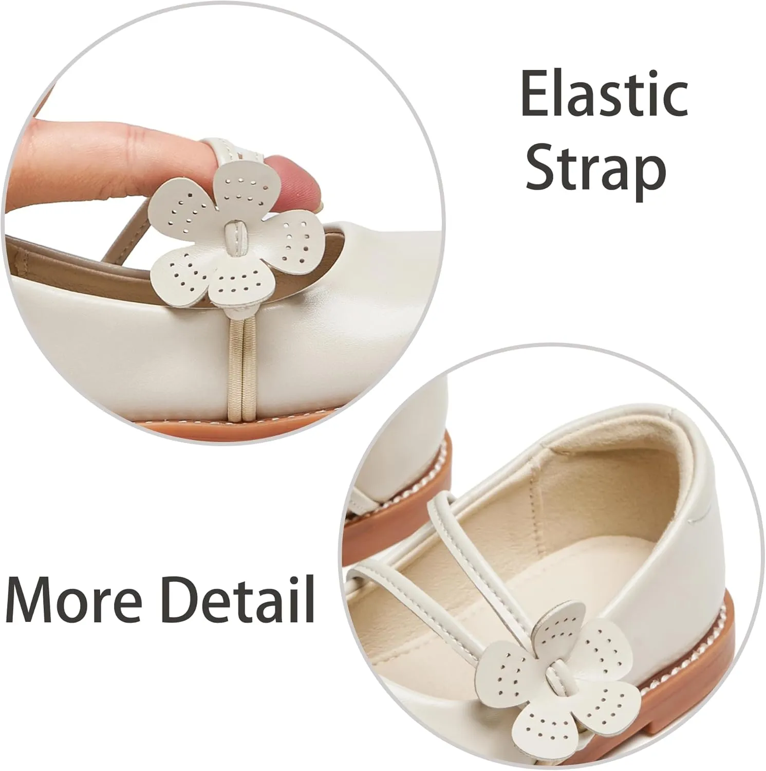 ESTINE Toddler Kids Bow School Uniform Oxford-Little Girls Flower Dress Party Shoes