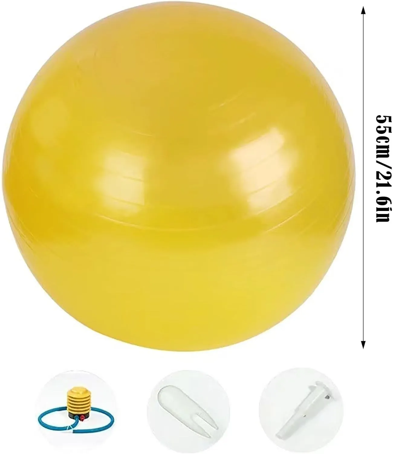 Exercise Ball Yoga Ball,Anti-Burst and Slip Resistant Stability Ball with Quick Pump,Workout Ball,Birthing Ball for Pregnancy,Swiss Ball for Home Gym Fitness Pilates Balance Physical Therapy