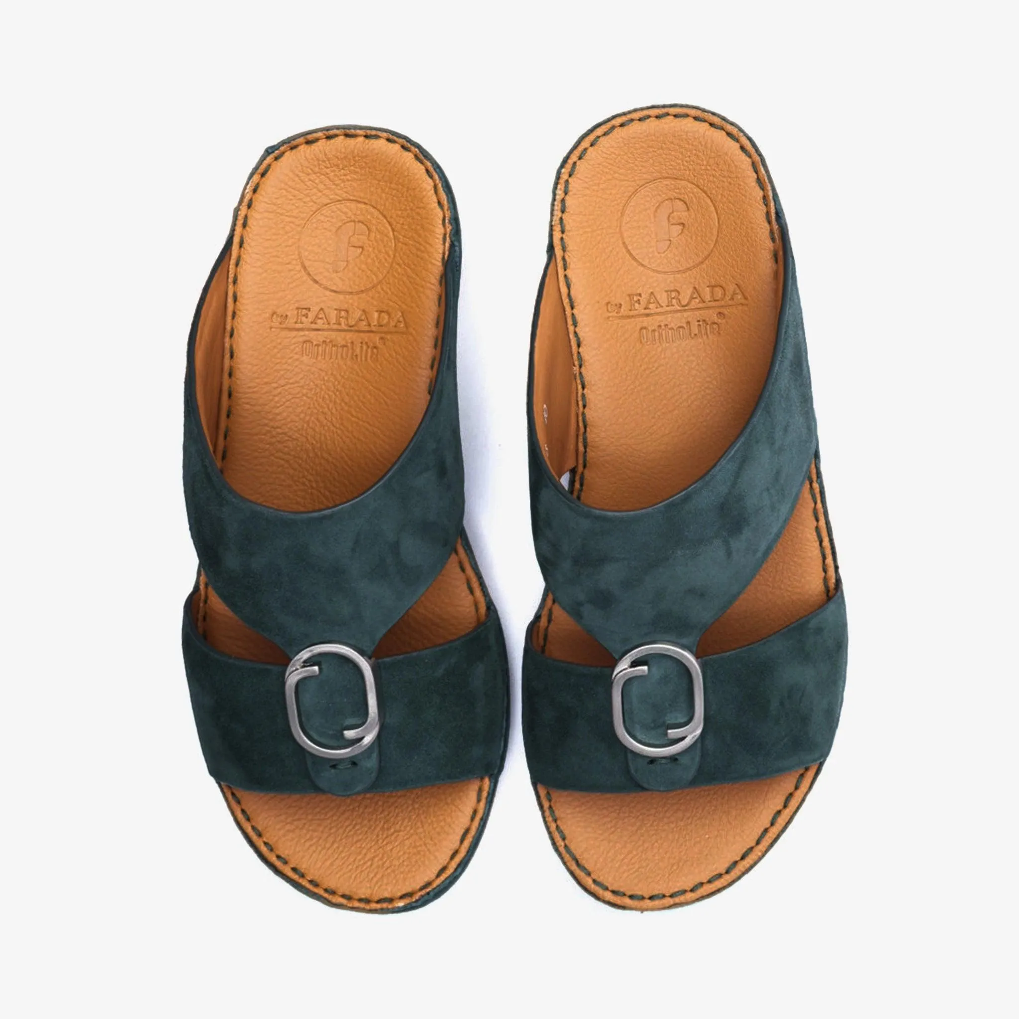 FARADA MENS DAVINCI SUEDE ARABIC SANDALS LICHENE