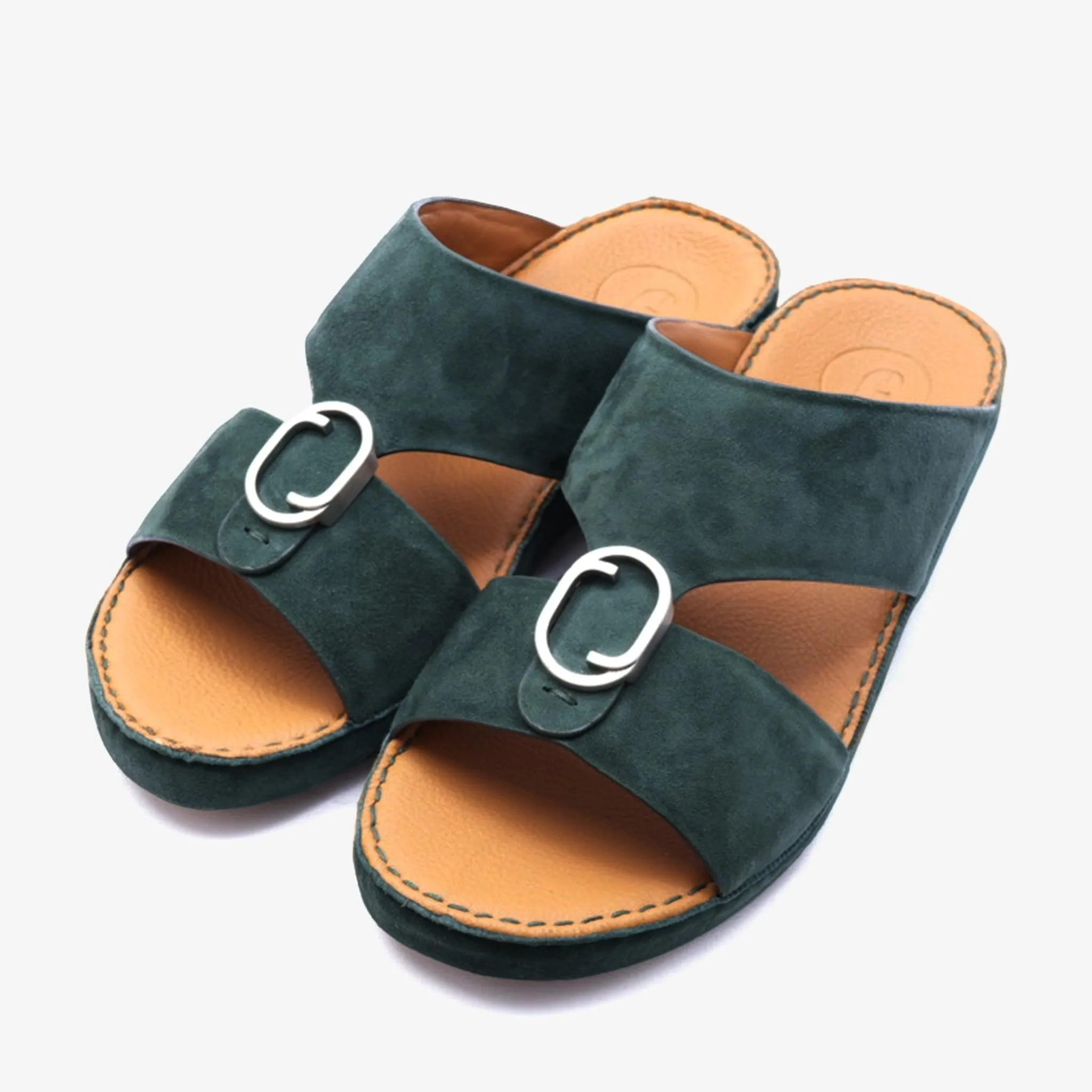 FARADA MENS DAVINCI SUEDE ARABIC SANDALS LICHENE