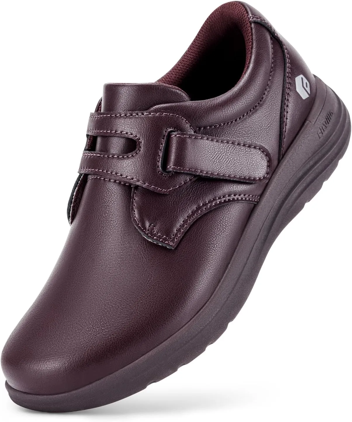 FitVille Wide Walking Shoes for Women Diabetic Dress Shoes with Arch Support Casual Orthopedic Leather Oxford Shoes All Day Comfort