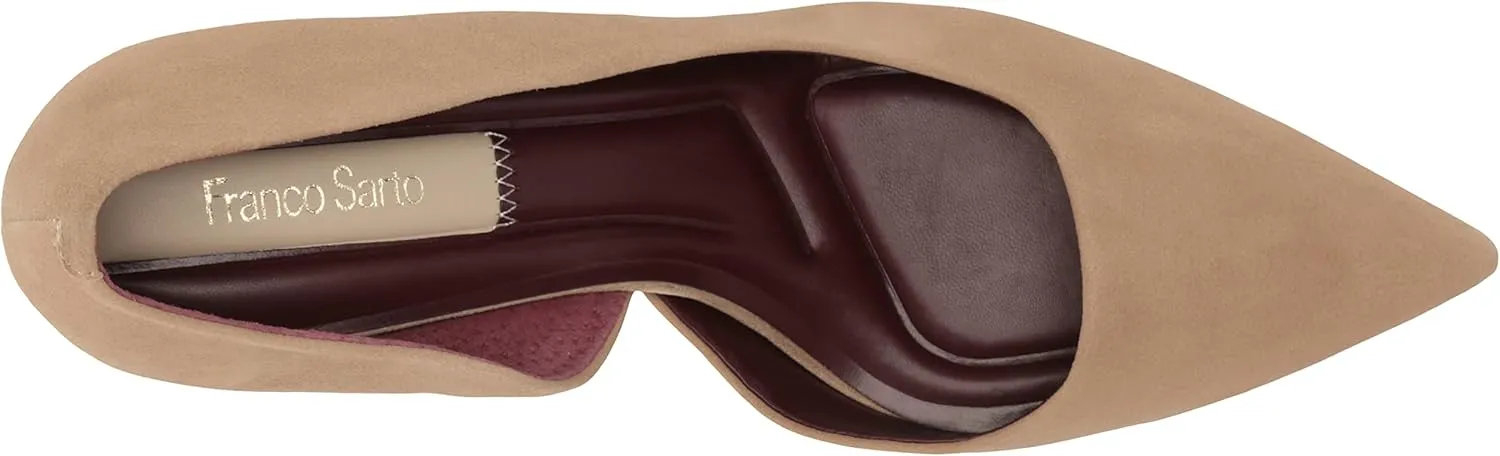 Franco Sarto Women's Tana Pointed Toe D'Orsay Mid Heel Pump