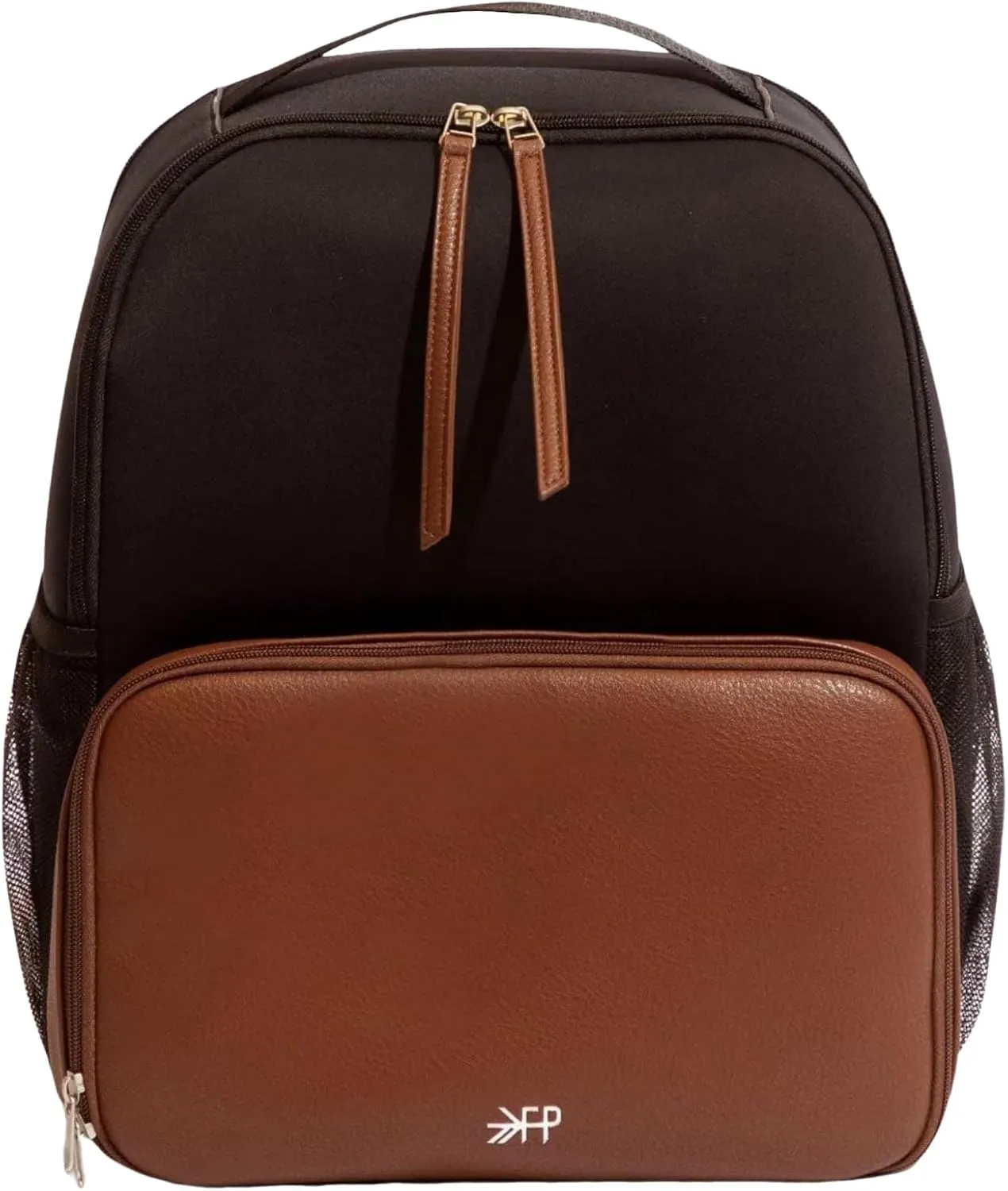Freshly Picked Breast Pump Backpack, Wipeable Vegan Leather and Neoprene Breast Pump Bag, Fits Spectra S1 and S2, 3-Compartment, 8-Pocket