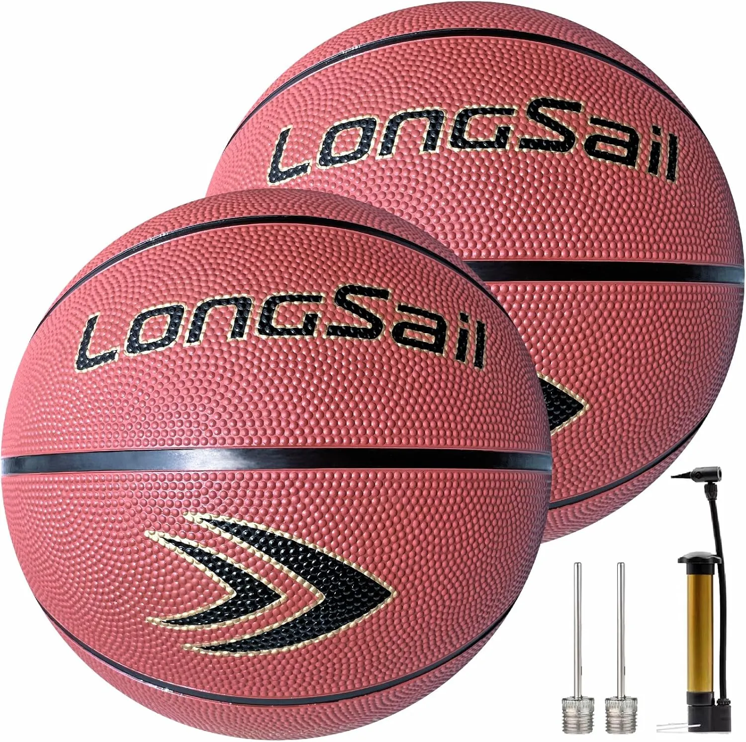 Full Size Basketball Rubber- Leather,Indoor-Outdoor-Pool,with Pump(Deflated)