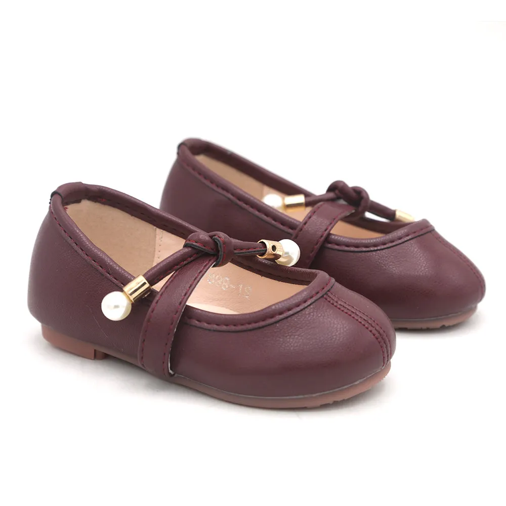 Girls Pumps - Maroon