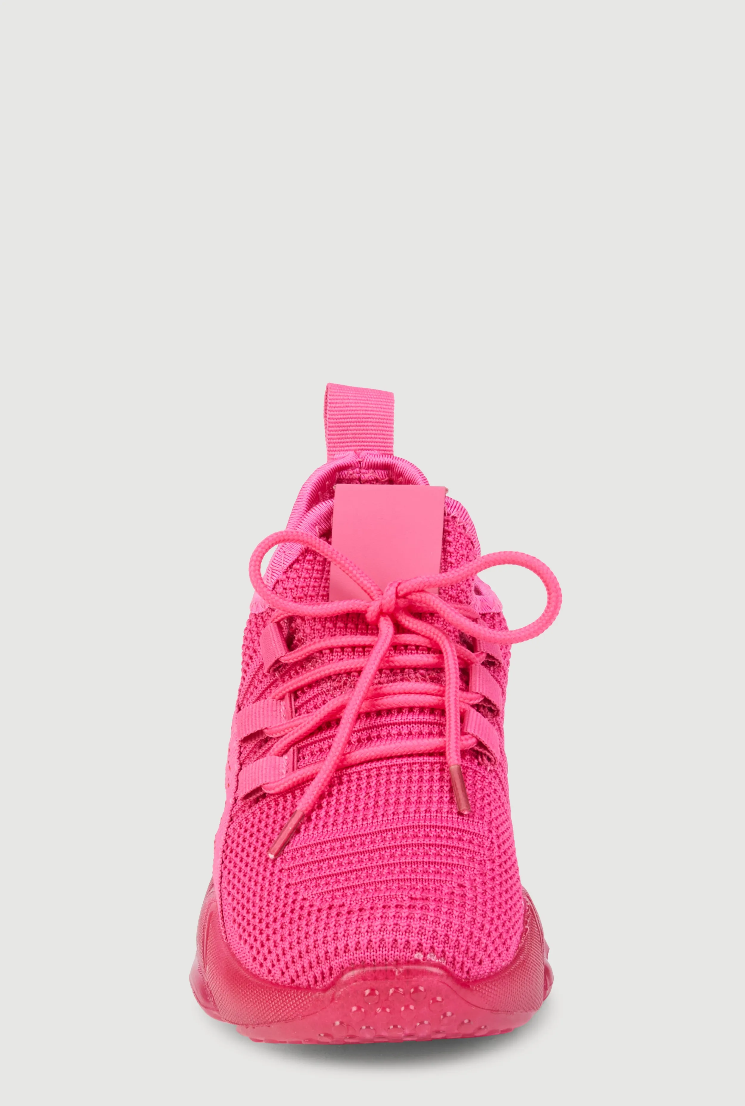 Girls Textured Knit Slip On Sneakers