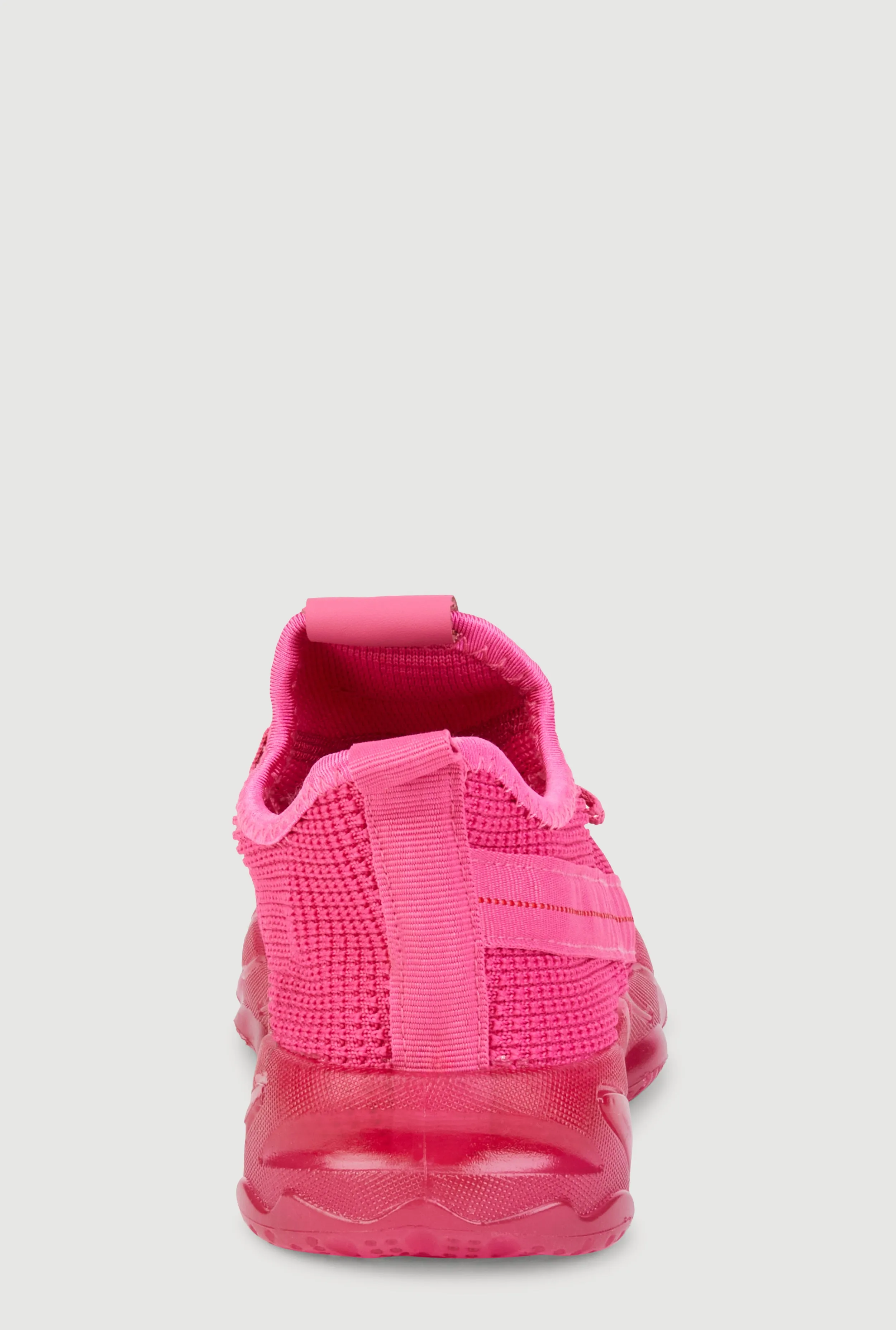 Girls Textured Knit Slip On Sneakers
