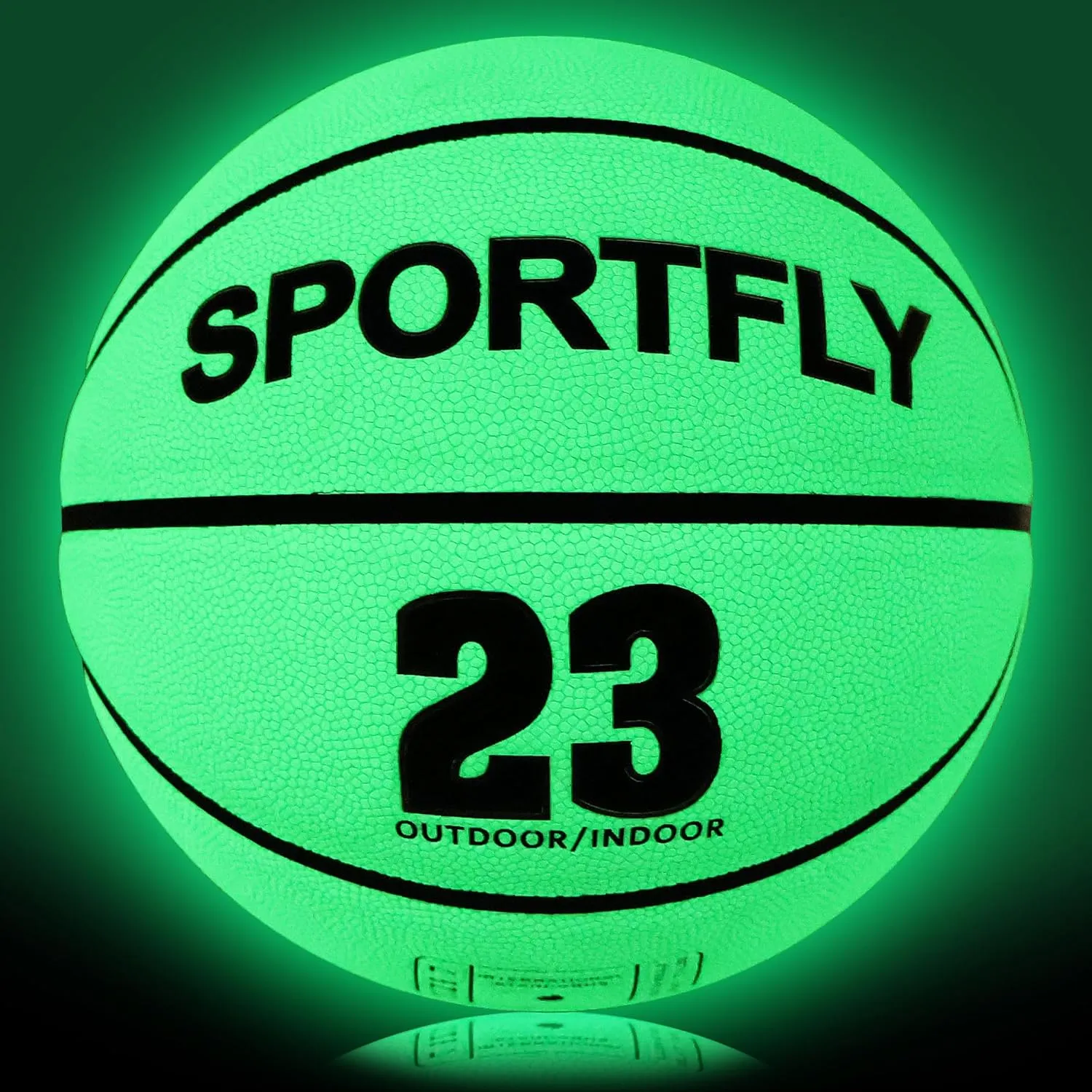 Glow in The Dark Basketball, Glowing PU Leather Basketball, Luminous Training Basketball Size 7 Gift for Men Women, Indoor Outdoor Night Basketball Game