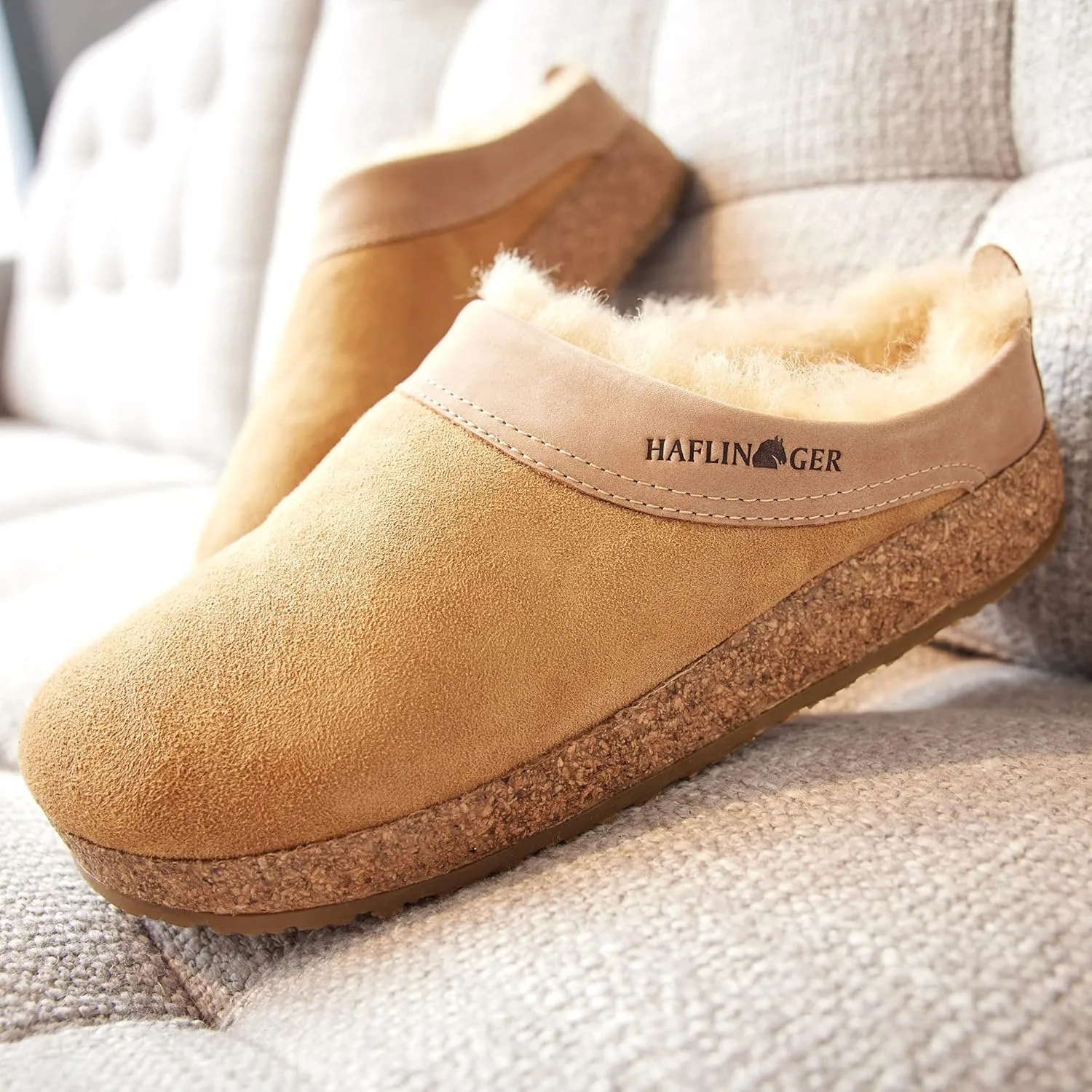 HAFLINGER Women's Snowbird Shearling Leather Clogs