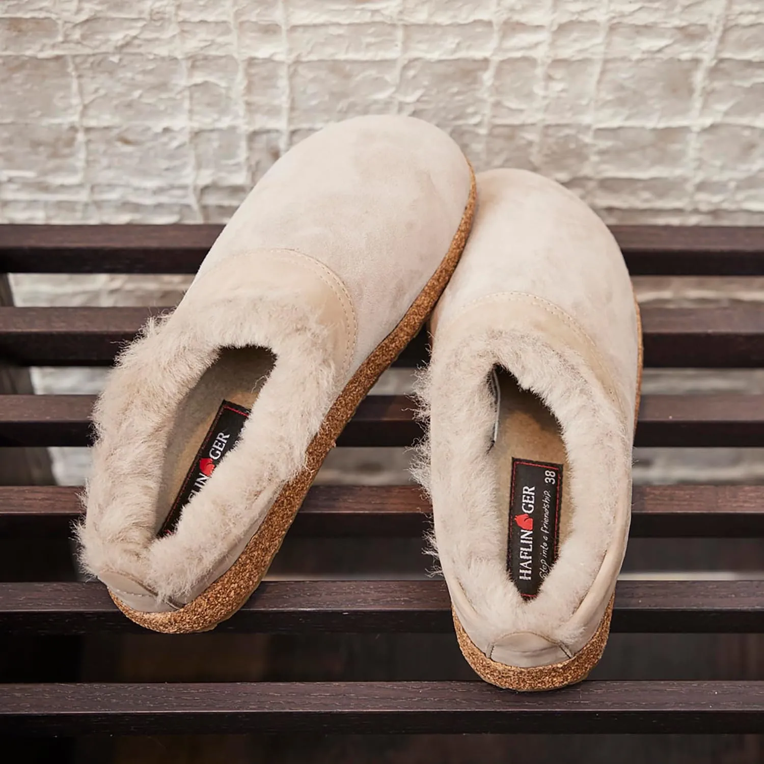 HAFLINGER Women's Snowbird Shearling Leather Clogs