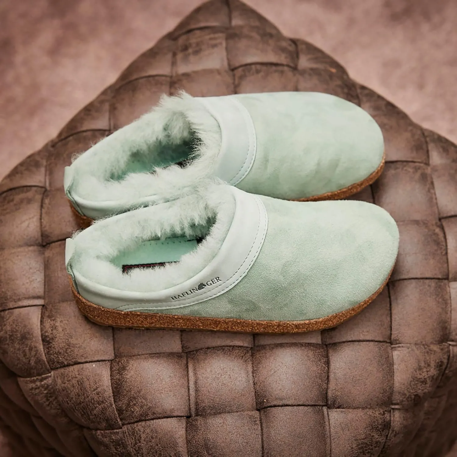 HAFLINGER Women's Snowbird Shearling Leather Clogs