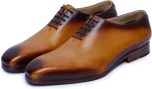Handcrafted Wholecut Oxford Men's Genuine Leather Lace Up Dress Shoes