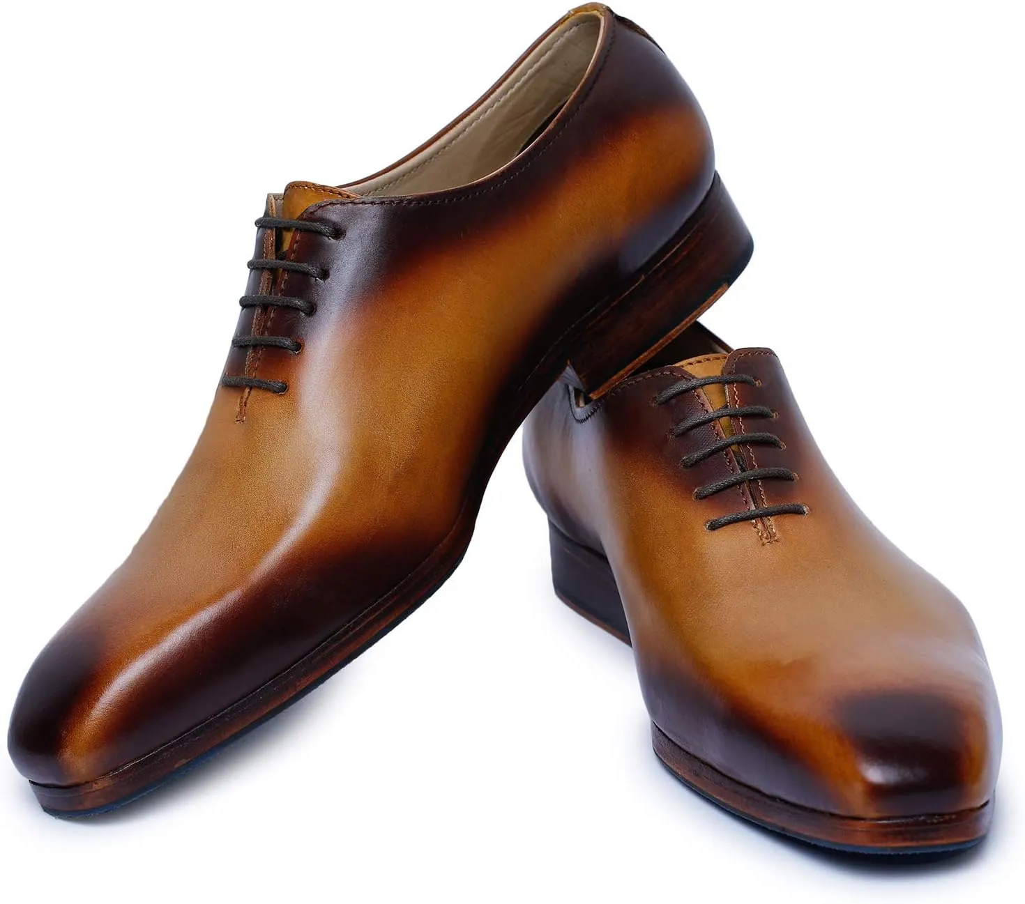 Handcrafted Wholecut Oxford Men's Genuine Leather Lace Up Dress Shoes