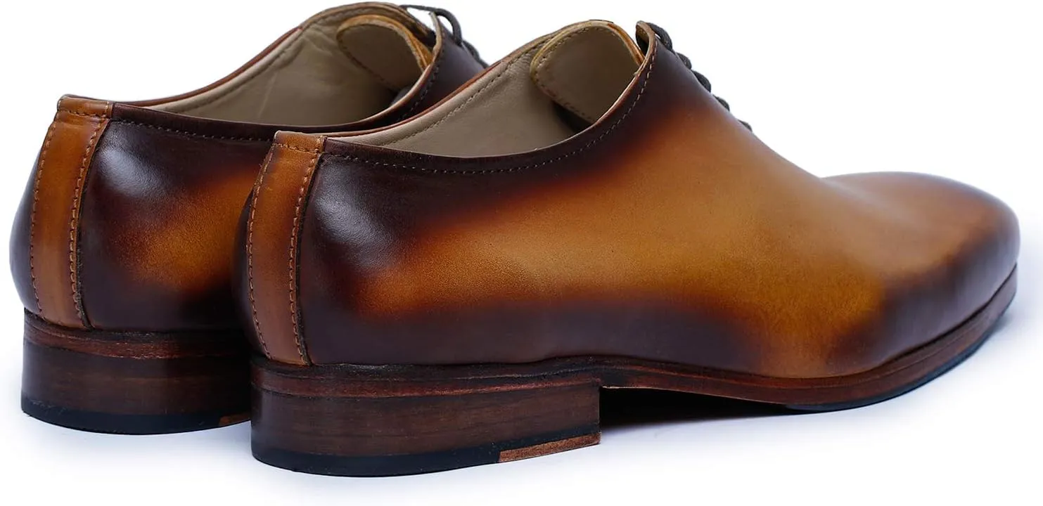 Handcrafted Wholecut Oxford Men's Genuine Leather Lace Up Dress Shoes