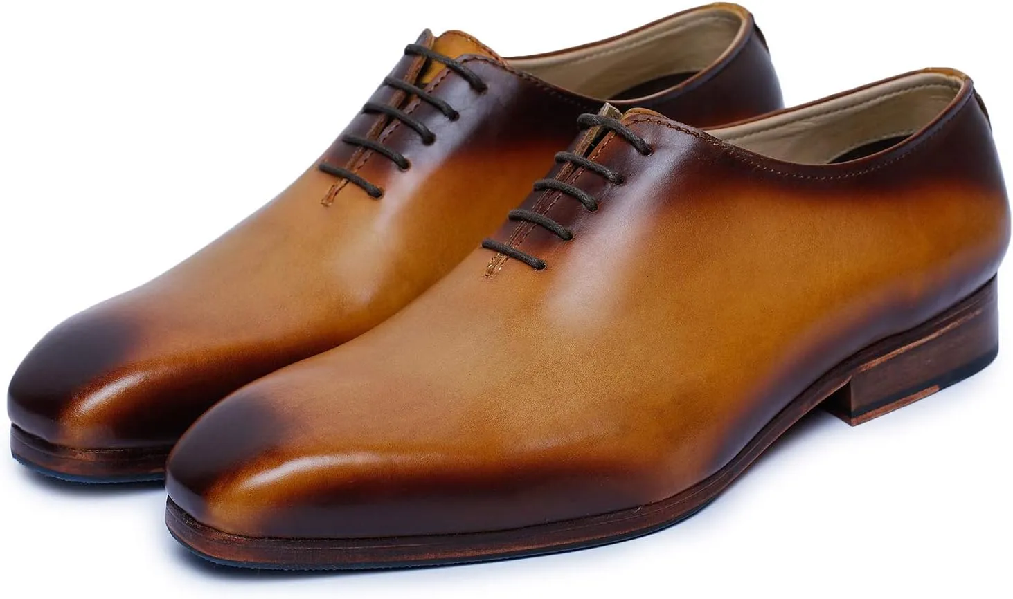 Handcrafted Wholecut Oxford Men's Genuine Leather Lace Up Dress Shoes
