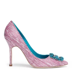 Hangisi 105 leather stripe pumps