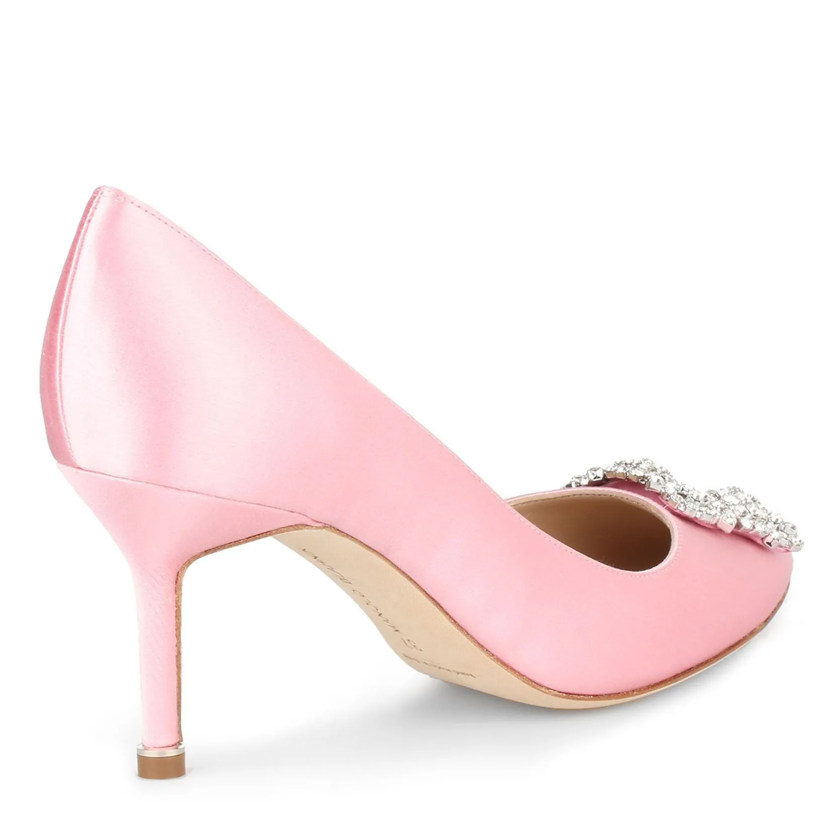 Hangisi 70 light pink satin pumps