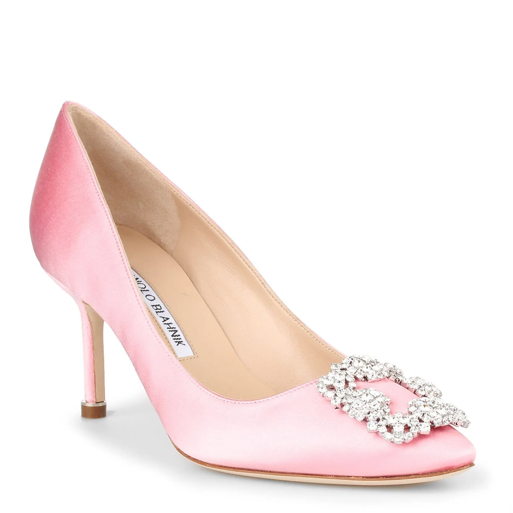 Hangisi 70 light pink satin pumps
