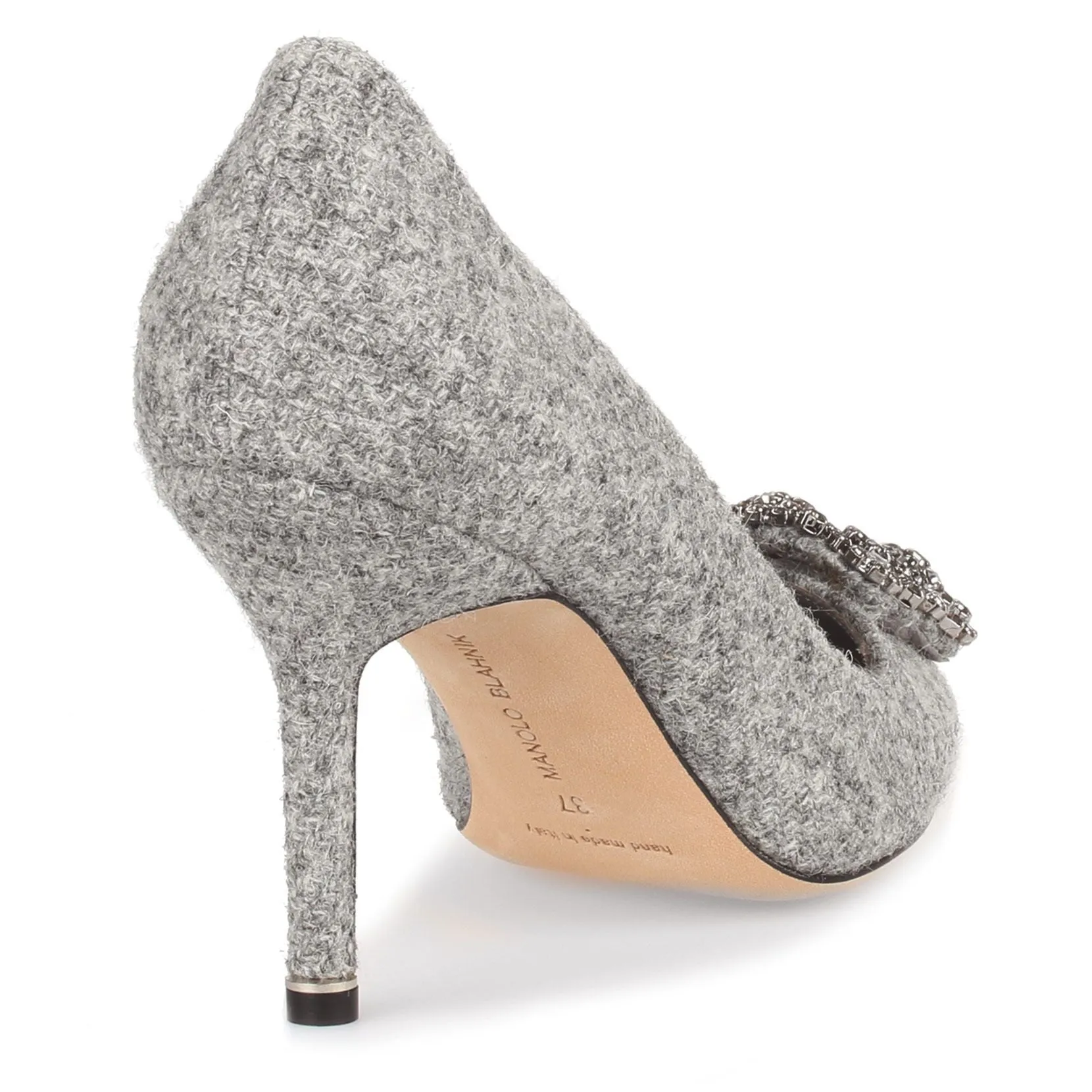 Hangisi 90 grey tweed pump