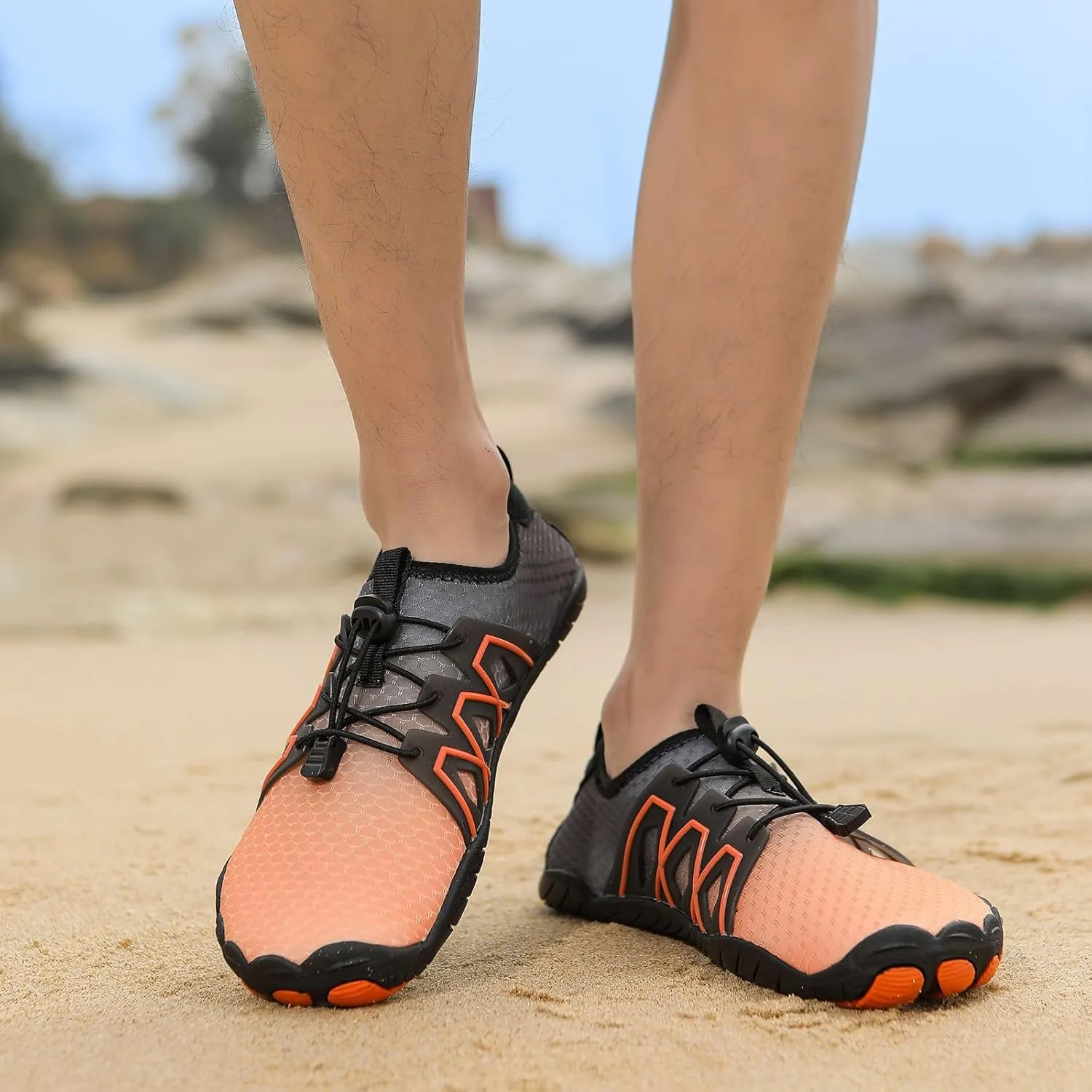 Hiking Footwear for Women Men Lightweight Healthy & Non-Slip Pro Water Shoes,Wide Toe Box & Non-Slip Fashion Trail Hike Comfortwear,Breathable Zero Drop Surf Footwear Comfortwear